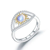 AGELAEIA MOISSANITE STERLING SILVER EVIL EYE RING
